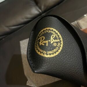 Ray-Ban Black Case for glasses with soft cloth cleaner NEW